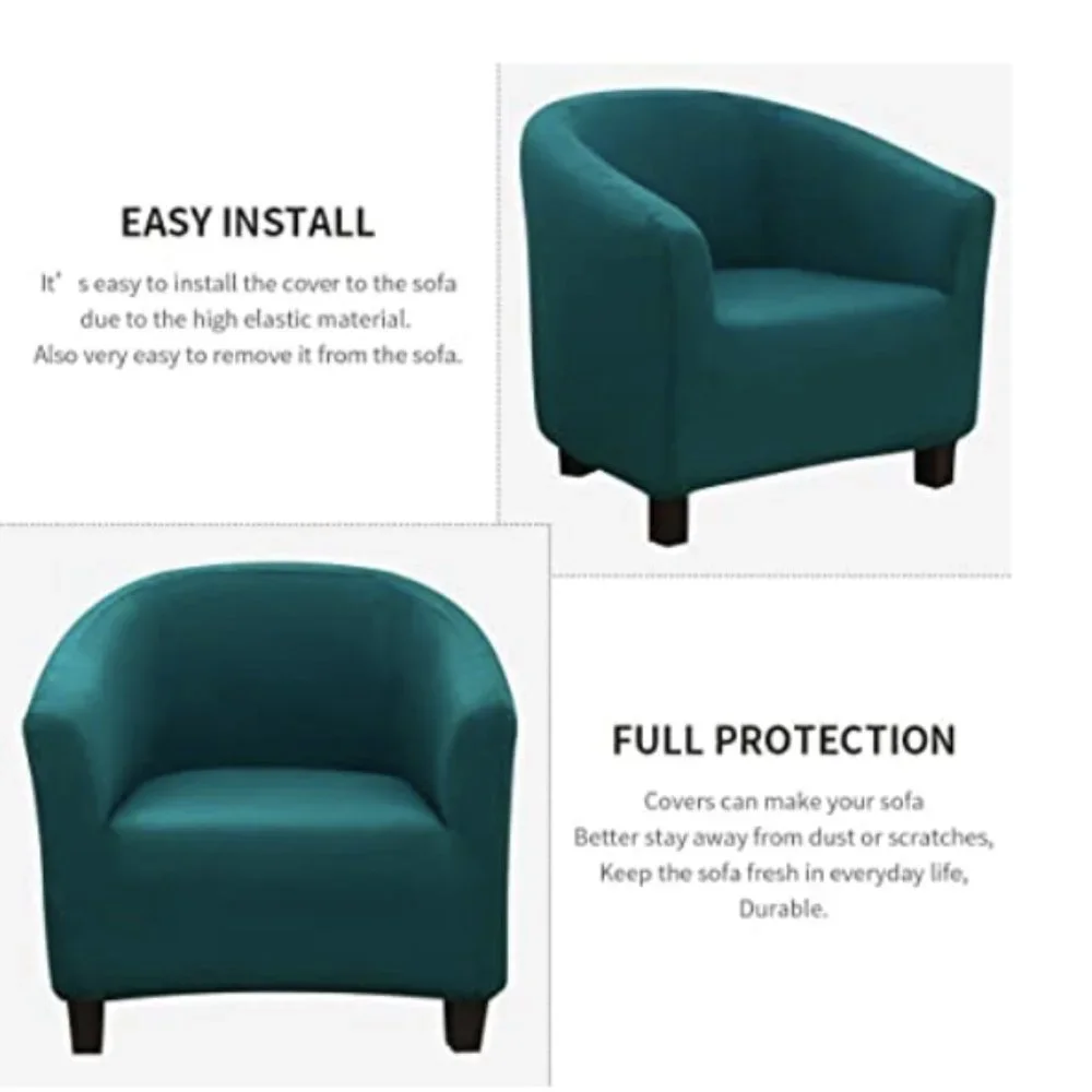 Elegant Teal Armchair Slipcover